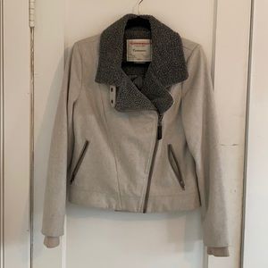 Wool moto bomber jacket from Anthro Sz S